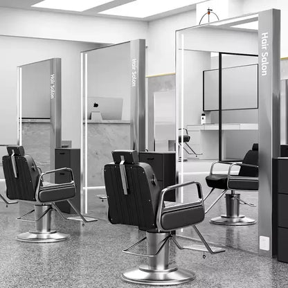 HJ Barber Shop Mirror Quick Cut Special Mirror Hair Salon Internet celebrity hair salon Full Lamp Mirror
