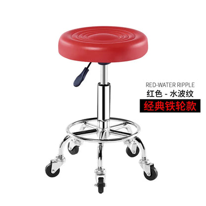 Bar Chair Bar Chair Stool Stool Haircut Chair Rotating Lifting Round Stool Backrest Pulley Chair Large Work Stool Supply