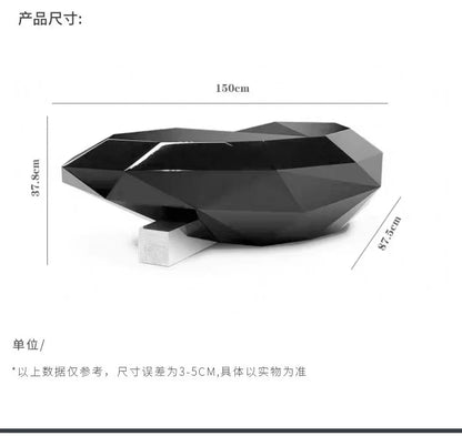 LJYStainless steel light luxury creative special-shaped coffee table high-end model house villa living room art coffee table