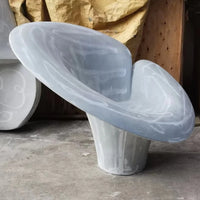 Minimalist designer fiberglass special-shaped calla lily flower chair model room living room lobby reception leisure sofa
