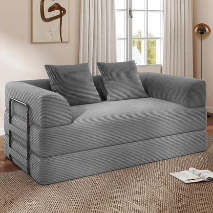 Cloud Boneless Convertible Floor Sofa Bed, 70" 4-in-1 Foldable Compressed Loveseat Lounge Sleeper 2 Seater Couches,, Customized