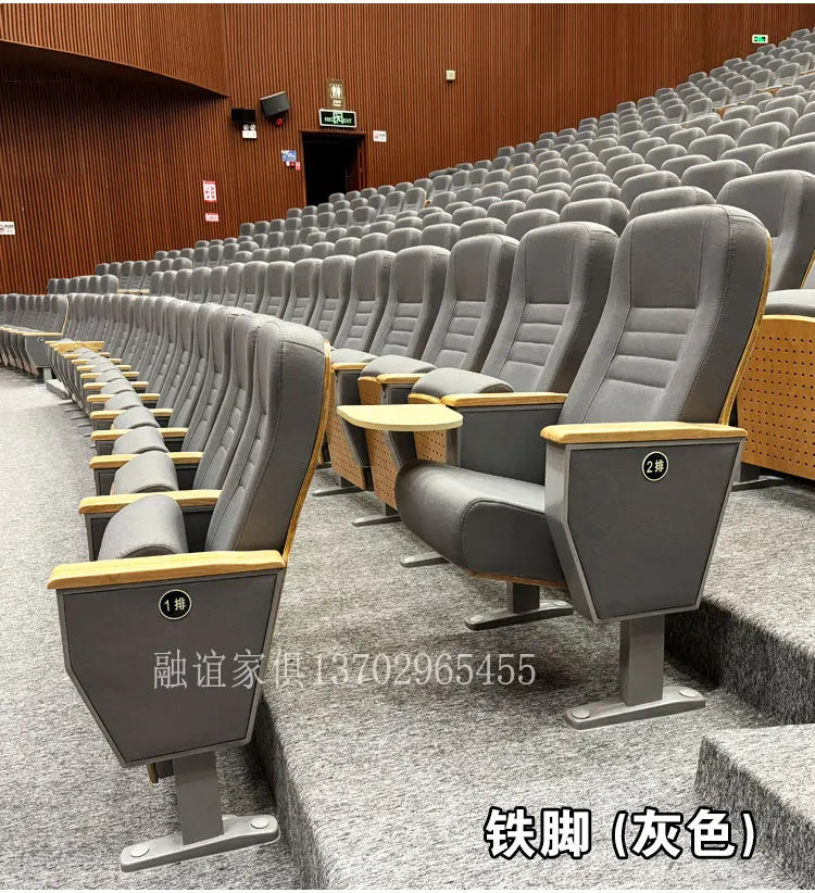 HT meeting room with row chairs Cinema School ladder classroom Aluminum alloy academic lecture hall seat