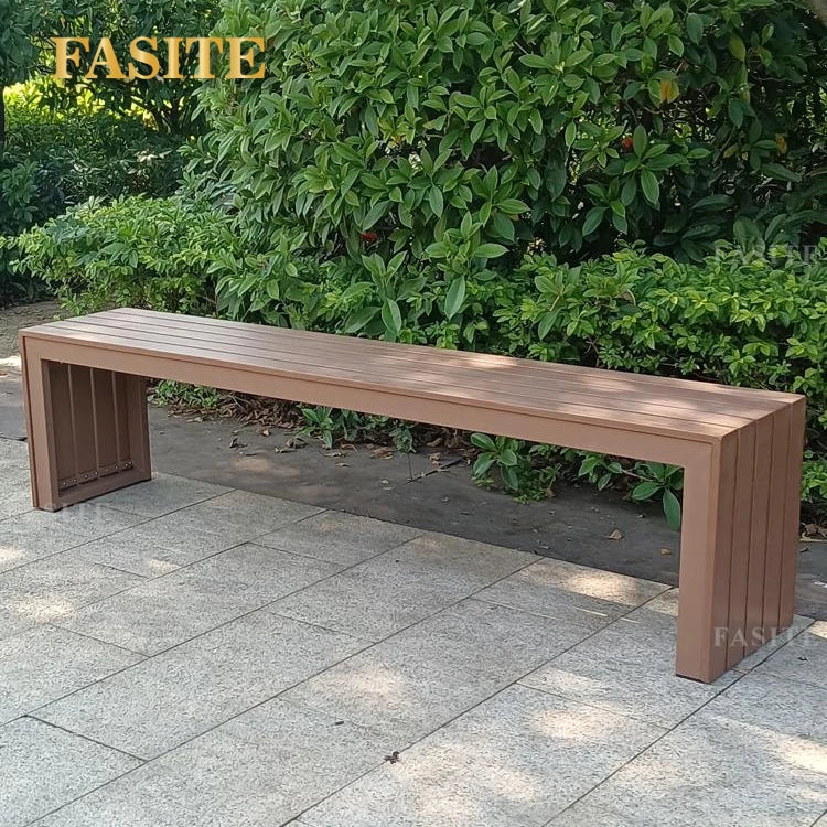 Table et chaise d'extérieur en plastique et bois, banc de balcon de Style nordique pour cour de loisirs, Anti-corrosion