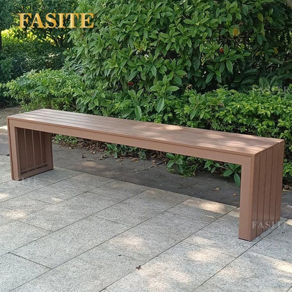 Table et chaise d'extérieur en plastique et bois, banc de balcon de Style nordique pour cour de loisirs, Anti-corrosion