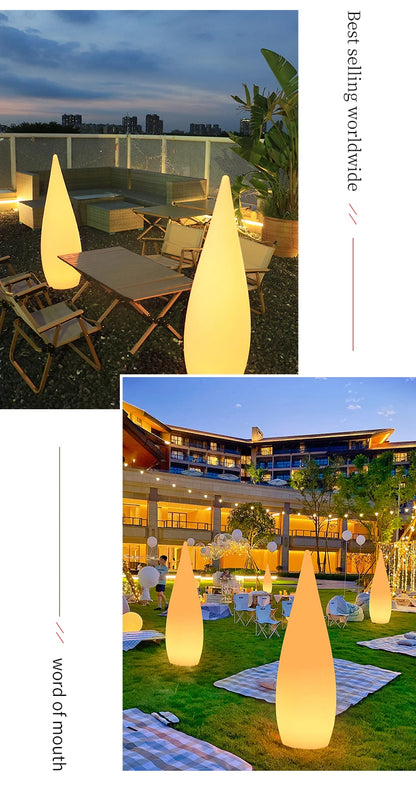 Modern RGB Light Emitting Diode Water Droplet Light Multicolor Outdoor Waterproof Luminous Pool Floor Light