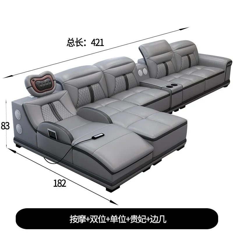 Luxury Wood Nordic Living Room Sofas Cozy Relaxing Recliner Armchair Sofas Floor Daybed Massage Woonkamer Banken Home Furniture