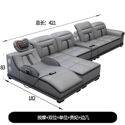 Luxury Wood Nordic Living Room Sofas Cozy Relaxing Recliner Armchair Sofas Floor Daybed Massage Woonkamer Banken Home Furniture