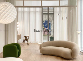 Whole house furniture Nordic Light Luxury Minimalist Cashew Sofa Designer Curved Living Room Fabric Craft Sofa Combination