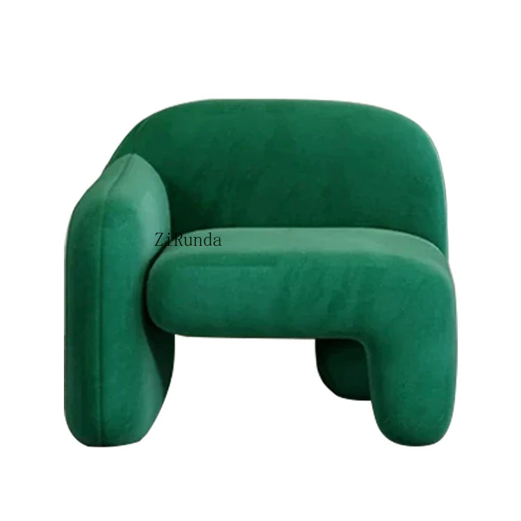 Luxury living room furniture Comfortable modern velvet cream lamb chair