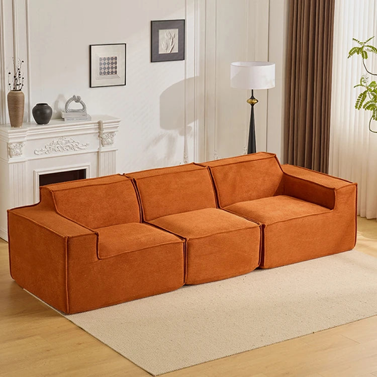 Vacuum compression sofa tofu block combination modern simple living room small apartment retro cross-border fabric furniture