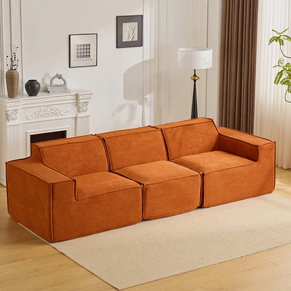 Vacuum compression sofa tofu block combination modern simple living room small apartment retro cross-border fabric furniture