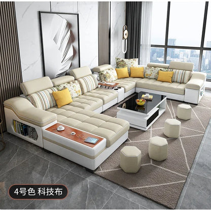 Modern Minimalist Living Room Sofas Sectional Lazy Nordic Leather Sofas Designer Lounge Curved Divano Lounge Suite Furniture