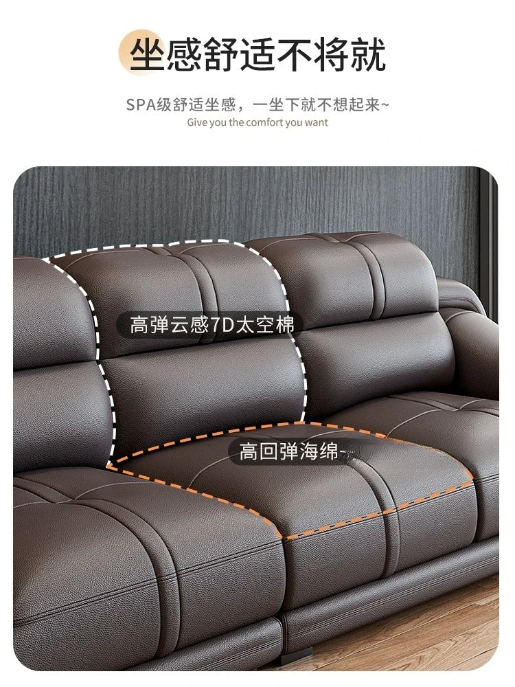 LH leather sofa first layer cowhide modern simple combination large and small apartment sofa