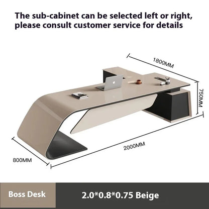 Designer Modern Office Desks Asthetic Luxury Storage Drawers Writing Executive Desk L Shaped Study Escritorios Office Furniture