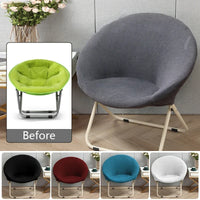 New Simple Saucer Chair Cover Moon Sauce Chair Protector Round Camping Chair Covers Knitted Jacquard Corn Pattern Seat Cover