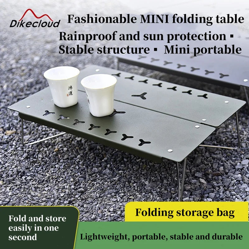 Compact Mini Camping Table Portable Ultralight Folding Tent Table Aluminium Alloy Collapsible Outdoor Table For Hiking