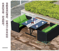 Outdoor rattan tables and chairs balcony rattan sofa courtyard leisure rattan art