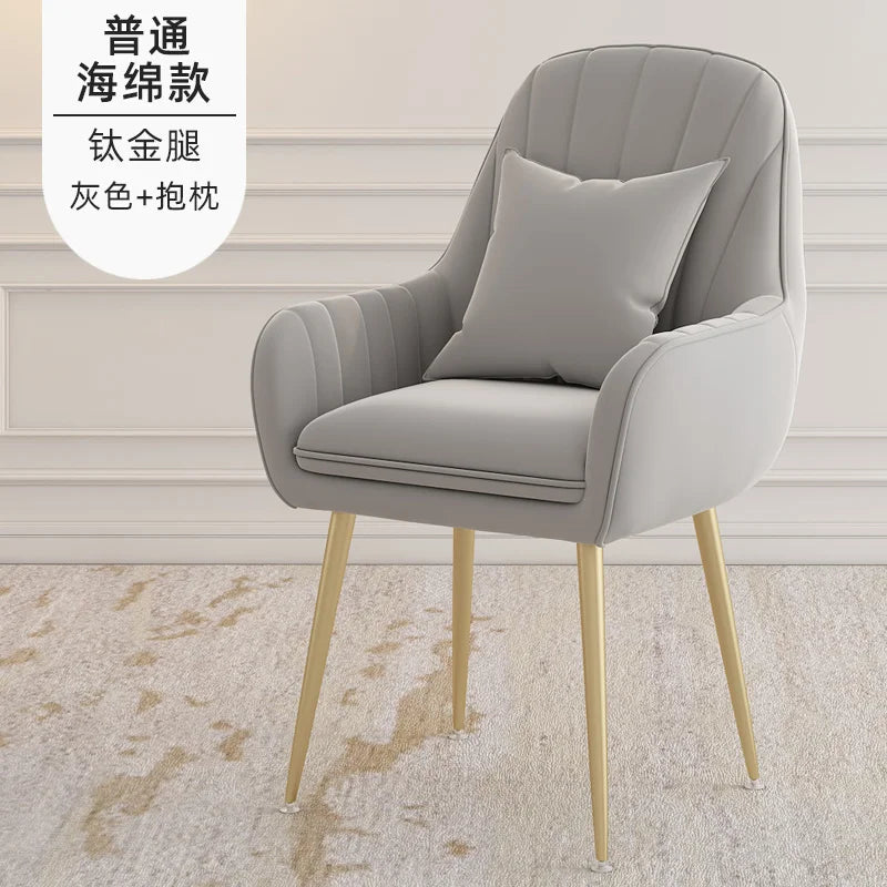 Modern Living Room Dining Chairs Home Furniture Bedroom Dormitory Back Chair Nordic Restaurant Kitchen Cafe Leisure Chair