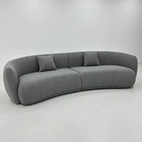 Cream wind special-shaped sofa, Italian minimalist living room cashew fabric curved sofa