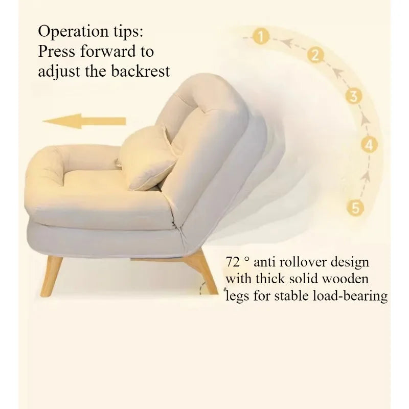 Sofa reclining small sofa single nap leisure chair bedroom reading recliner household simple lazy sofa