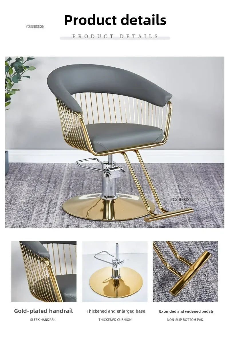Nordic Barber Shop Barber Chairs Beauty Salon Professional Barber Chair Liftable Swivel Chair Hairdressing Chair Salon Furniture