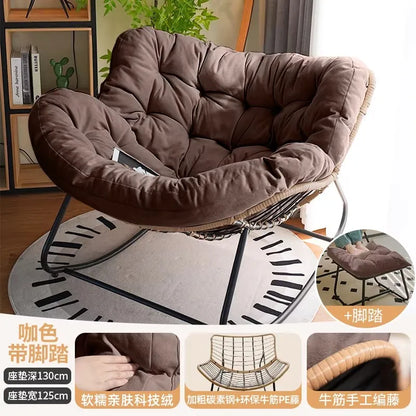 Rocking Chair Rattan Chair Nap Sleeping Recliner Adult Balcony Leisure Lazy Sofa Living Room Single Sofa Outdoor Sofa Chair