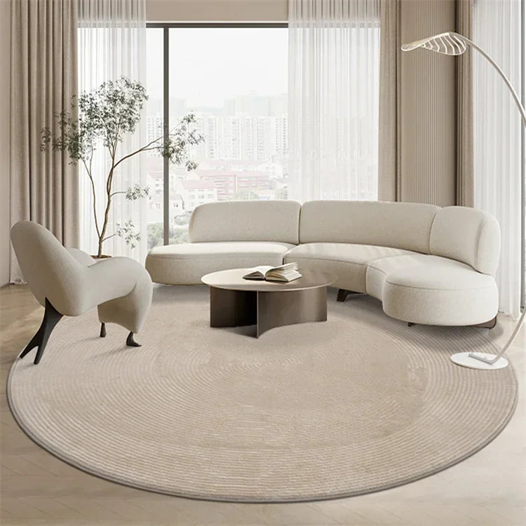 F132  Round living room minimalist sofa coffee table blanket premium light luxury cloakroom floor mat bedroom carpet
