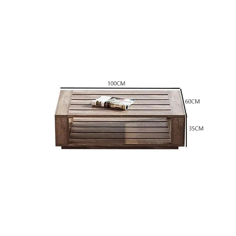 Outdoor Simple Terrace Hotel Villa Patio Solid Teak Sofa Furniture