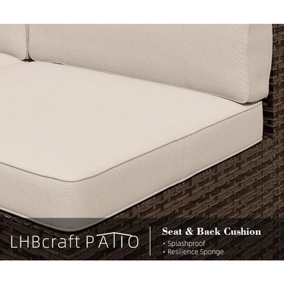 Furniture Set, Outdoor Furniture Patio Sectional Sofa, All Weather PE Rattan Outdoor set with Cushions and Table