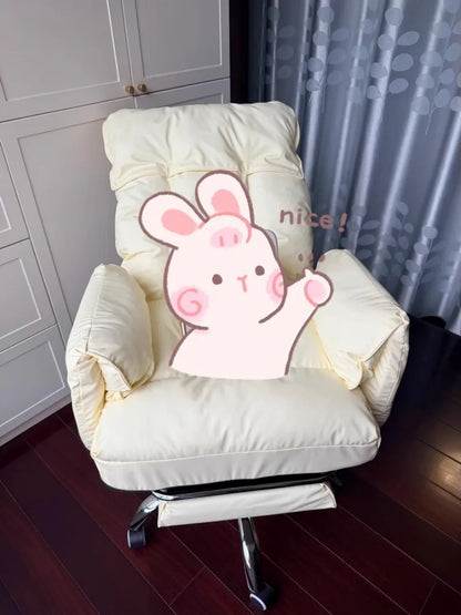 Computer Chair Office Backrest Lazy Sofa Chair Bedroom Reclining Seat Adjustable E-sports Chair Office Furniture with Footstool
