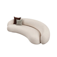Internet celebrity lamb wool coffee table combination hotel lobby lounge multi-person curved fabric sofa