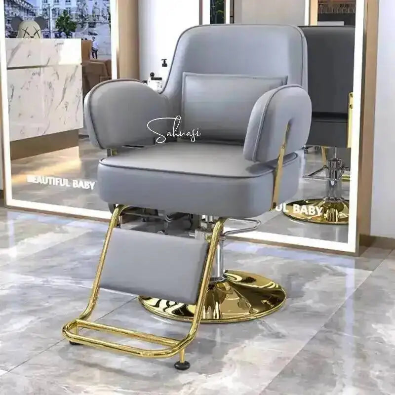Barber Cutting Chairs Salon Nordic Hair Special Modern Style Barber Chairs Liftable Hairdressing Muebles Commercial Furniture WZ