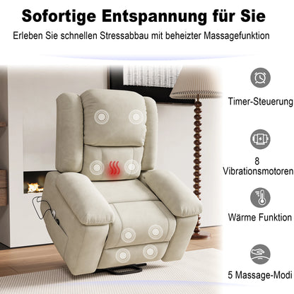 Comanlai Senior Chairs, with Standing and Reclining Function, Adjustable Electric Massage Chair, with Massage & Heat Function