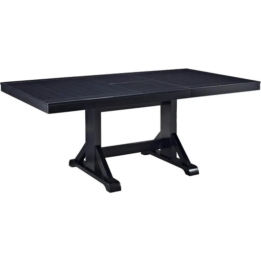 6 to 8 Person Wood Modern Farmhouse Expandable Dining Room Table with Leaf Kitchen Dining Chairs, 60 Inch, Antique