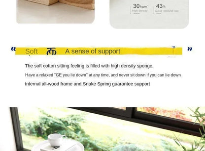 Casual Fabric Single Sofa Nordic Simple Living Room Furniture with Armrest and Backrest Lounge Chair Modern Light Luxury Balcony