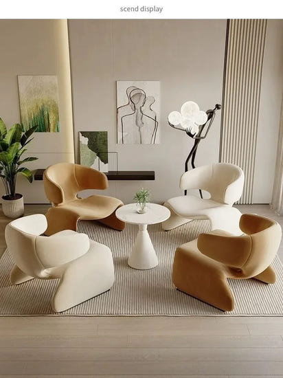 Creative Single Sofa Designer Single Chair Negotiation Table And Chairs Leisure Sofa Rest Area Hotel Sofa Chairs