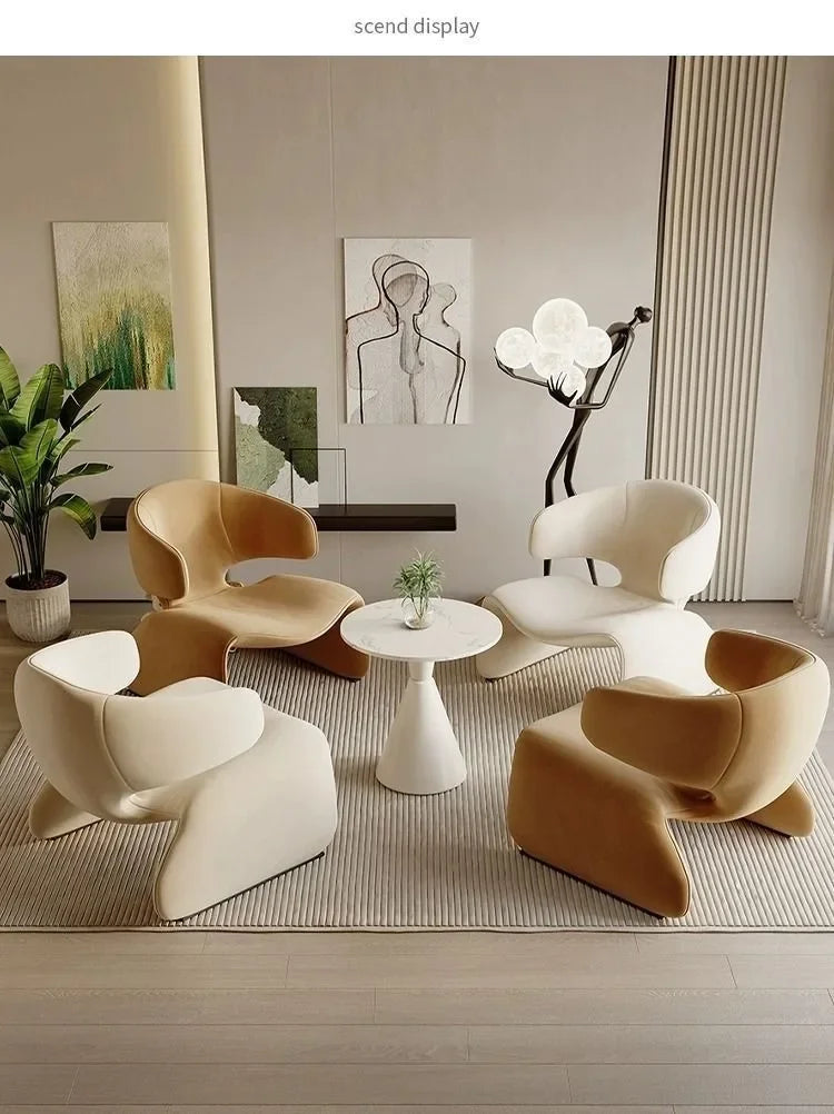 Creative Single Sofa Designer Single Chair Negotiation Table And Chairs Leisure Sofa Rest Area Hotel Sofa Chairs