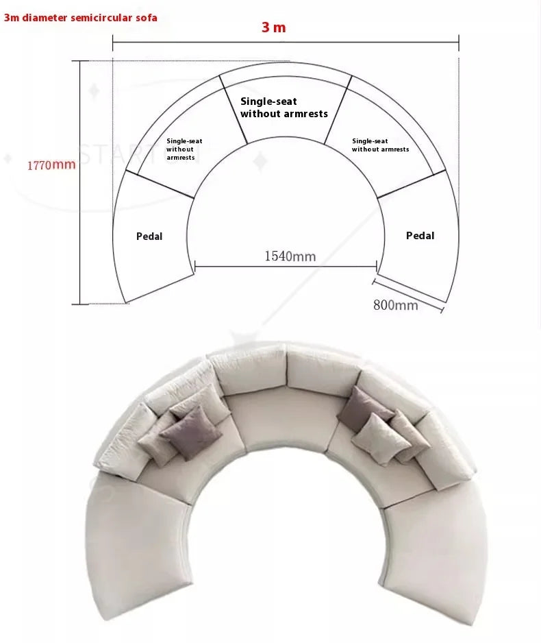 Designer Style Curved  Hotel Reception  Office Guests'  Modern Design  Foam Filling Sofa Hotel Application