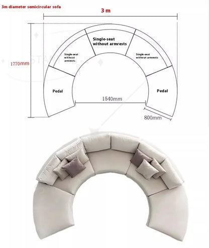 Designer Style Curved  Hotel Reception  Office Guests'  Modern Design  Foam Filling Sofa Hotel Application