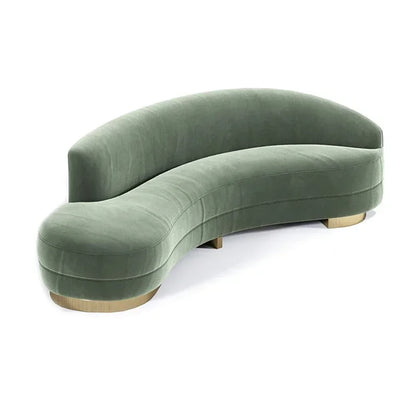 Spot original designer Italian light luxury modern semi-circular curved velvet special-shaped sofa