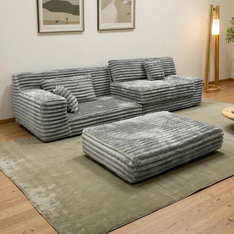Living Room Compressed Sofa Bedroom Straight Row Cloth Modern Folding Sofa Sponge Bed Multifunctional Lazy Lounges Furniture