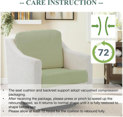 Swivel Accent Chair, 360° Rotation Chenille Fabric Upholstered Leisure Armchair with Lumbar Pillow for Living Room Bedroo