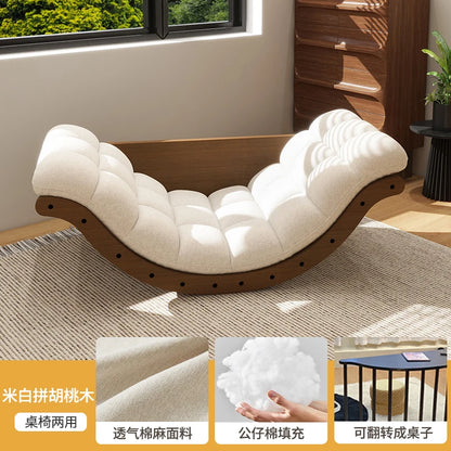 Rocking chair adult 2024 new lazy sofa balcony single sleeping master bedroom recliner leisure banana chair