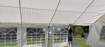 20x20FT Heavy Duty Outdoor Party Tent, 6 Sidewalls & Built-in Sandbags,Waterproof Windproof Canopy Wedding, Camping & Patio