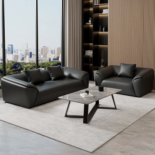Sofa simple business reception office meeting area leisure rest area three-person coffee table combination