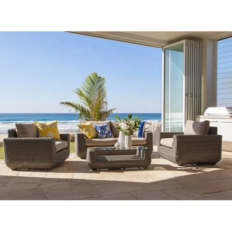 #Aluminum Chair Outdoor Garden Rattan Furniture Set Rope Furniture Set Sofa Set Furniture