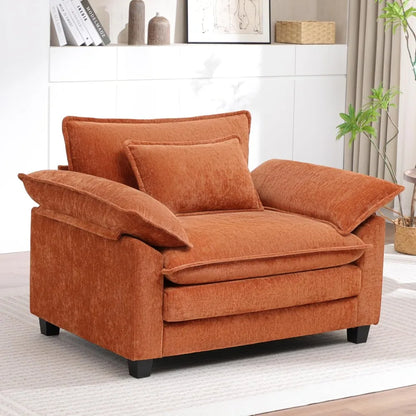 Modern Oversized Accent Chair,44" Chenille Cloud Sofa Chair with Deep Seat,Upholstered Armchair with Extra