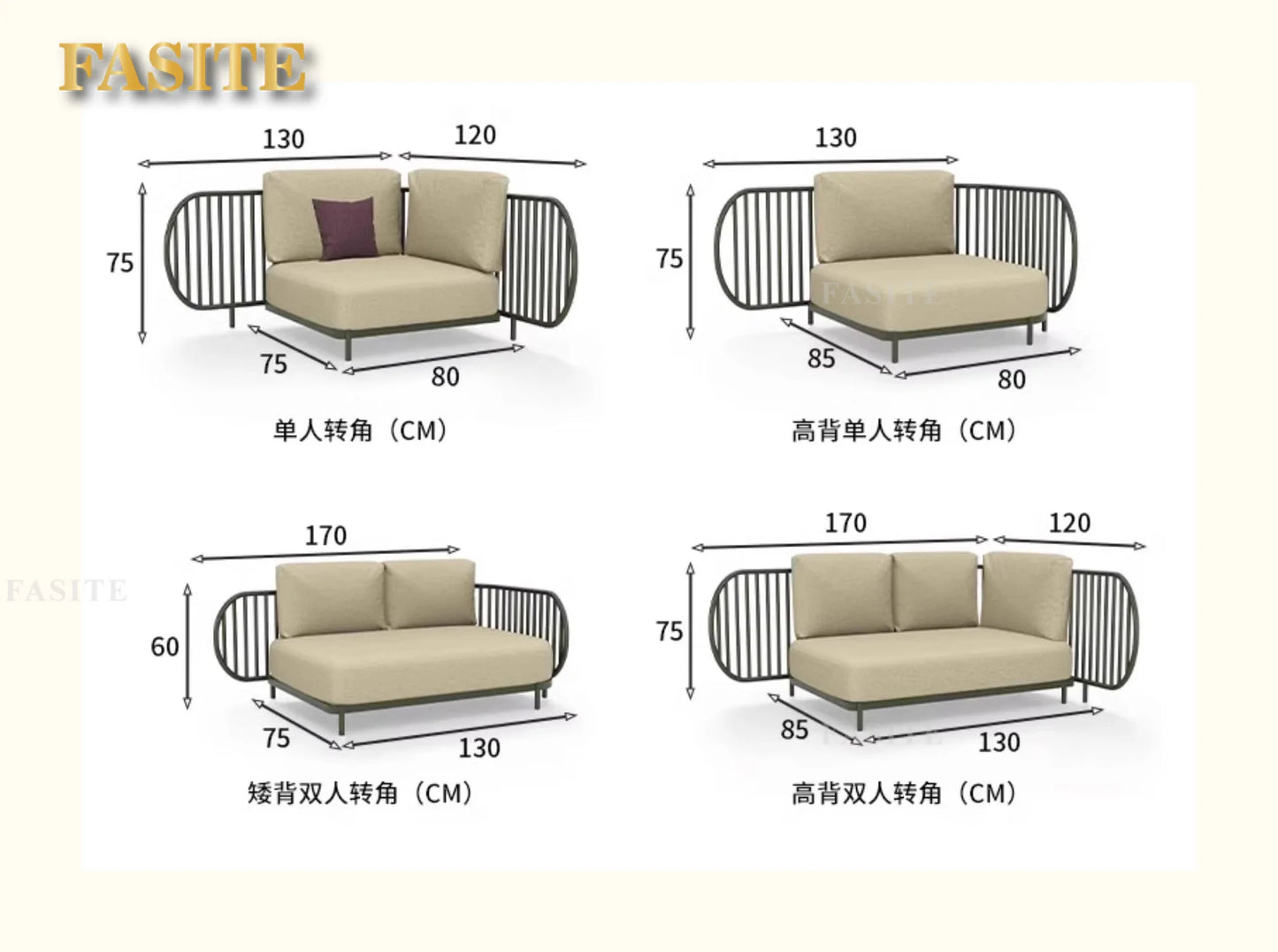 Outdoor sofa combination outdoor courtyard open-air villa living room hotel famous club rattan sofa