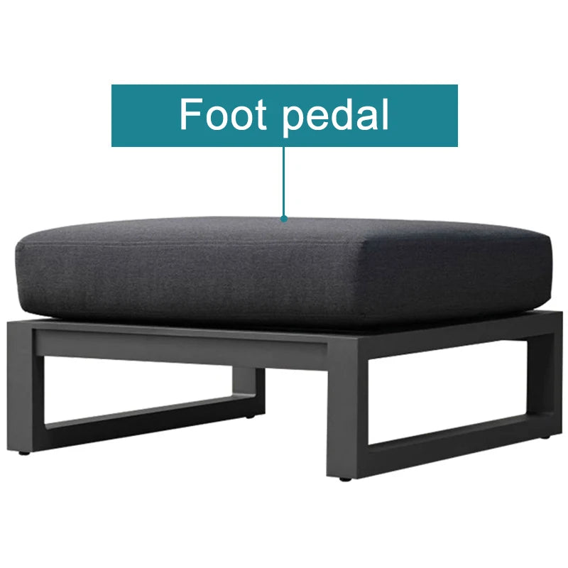 Aluminum Outdoor Lounge Chair - Weather-Resistant Woven Fabric, Rustproof Aluminum Frame - Perfect for Garden, Patio, Balcony