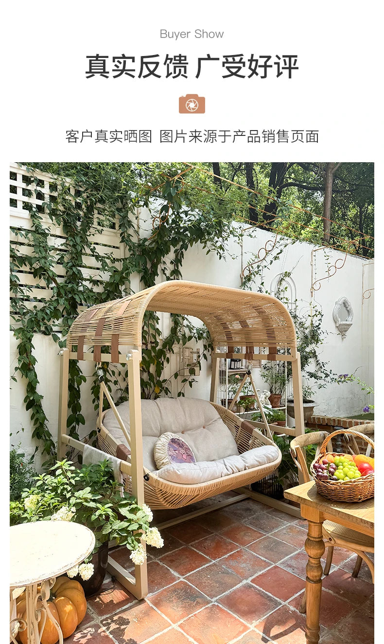 Outdoor Swing Courtyard Villa Double Garden Hammock Balcony Cradle